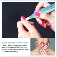 QIUFSSE Nail Polish Remover Pen beveled tip enables accurate edge corrections.