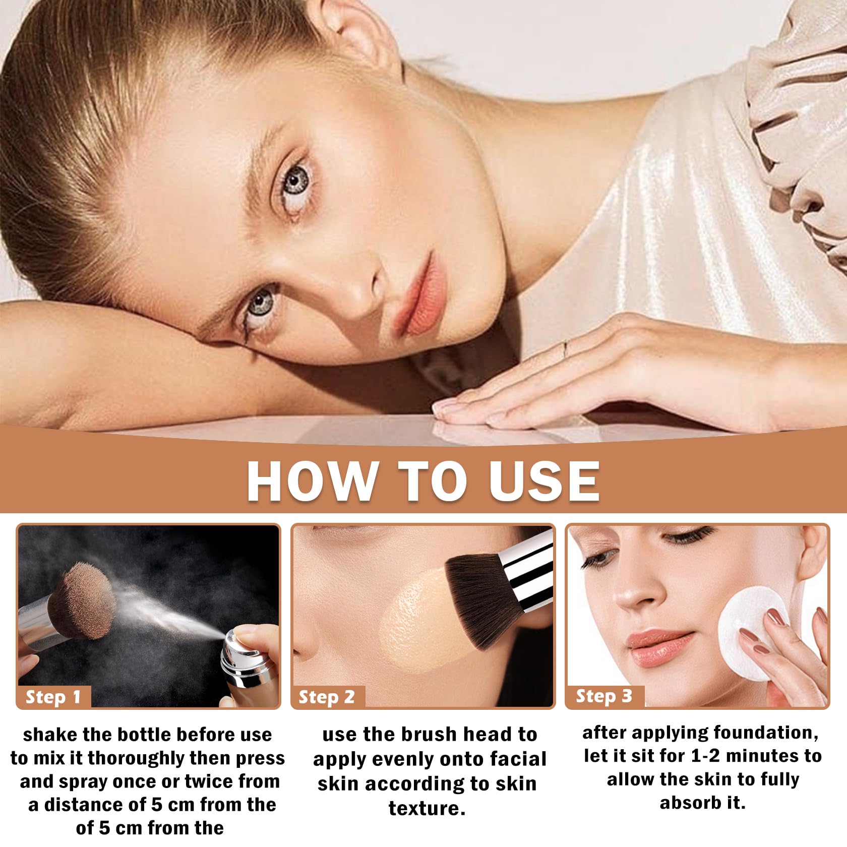 QIUFSSE professional makeup brush for seamless foundation blending.