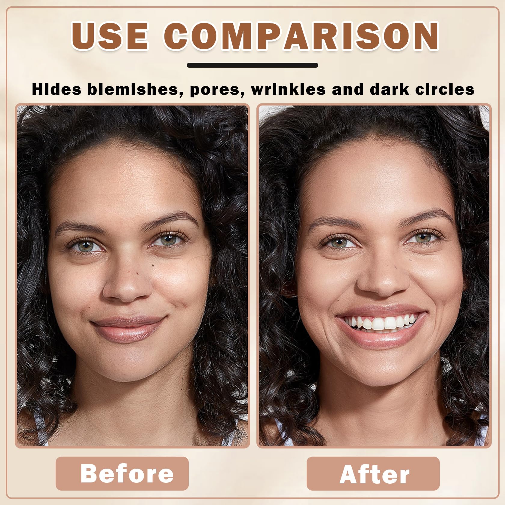 QIUFSSE soft-matte texture for breathable, comfortable makeup.