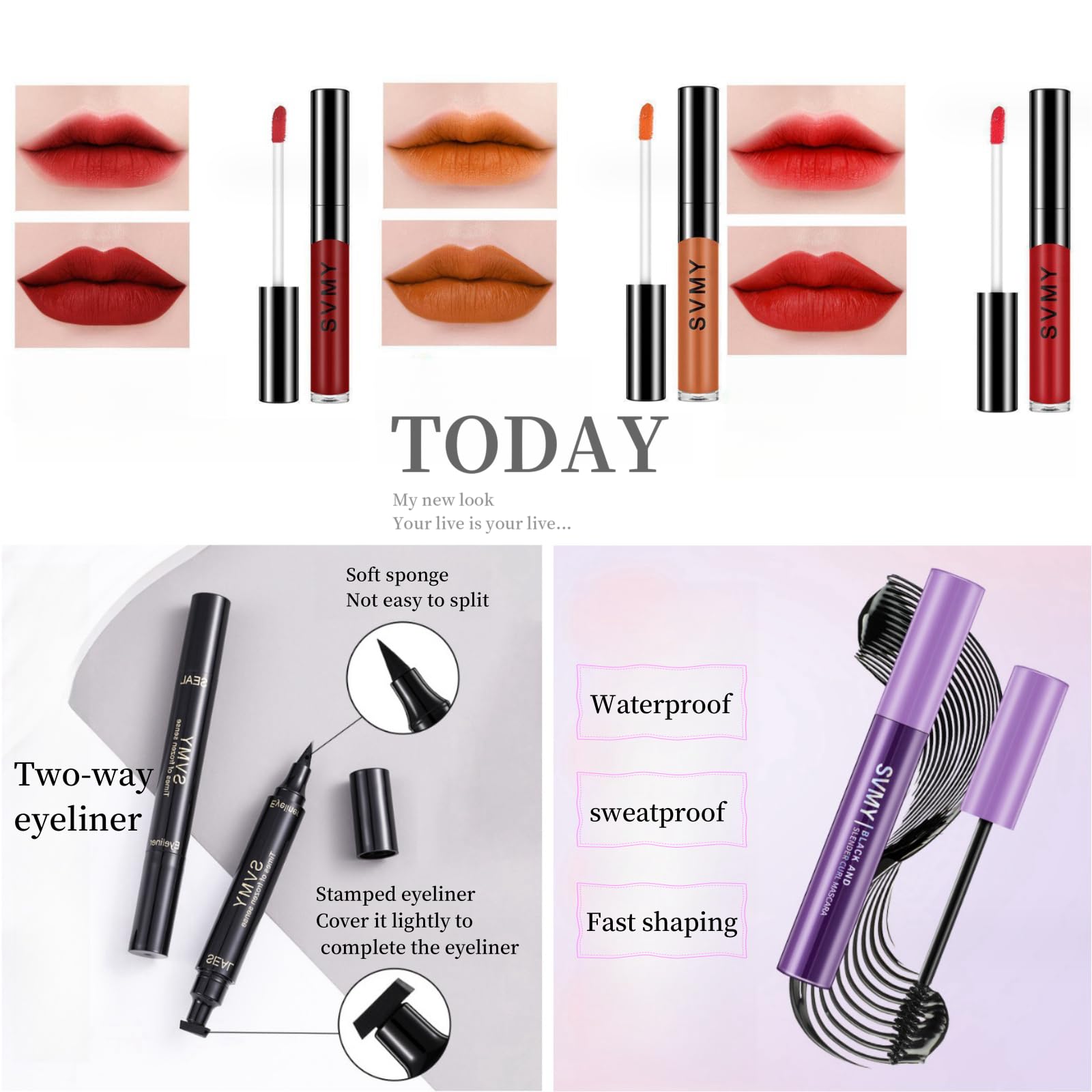 QiuNingTang teen makeup kit brushes-case compact brushes for easy on-the-go touchups