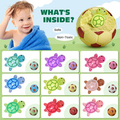 Qivatex bath bombs reveal a turtle toy inside for playful discovery