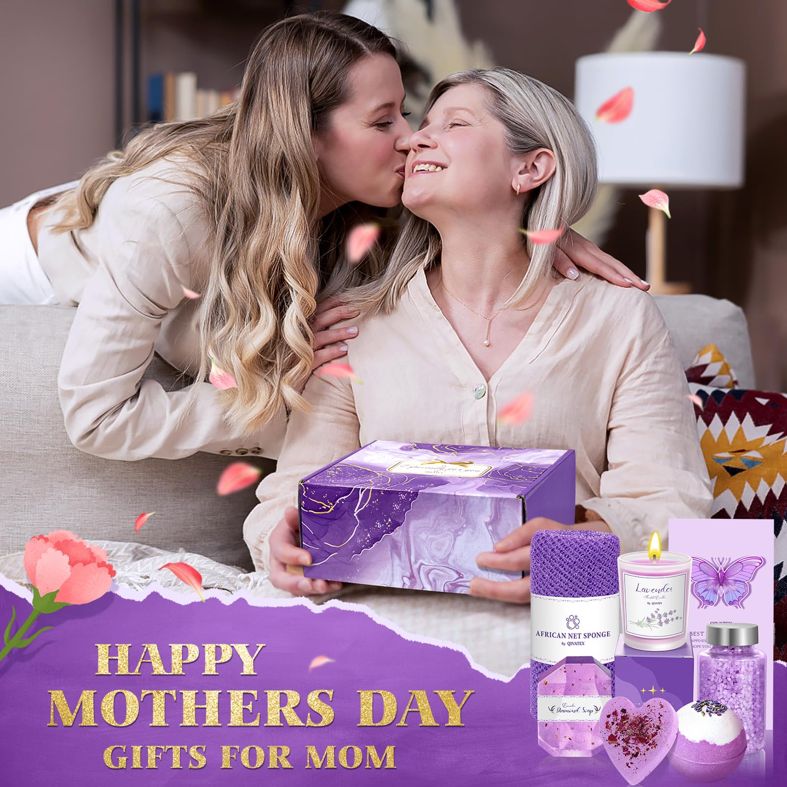 Qivatex butterfly card included in the gift set