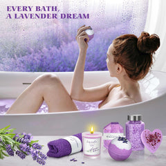 Qivatex lavender candle and diamond soap combo elevating bath time ambiance
