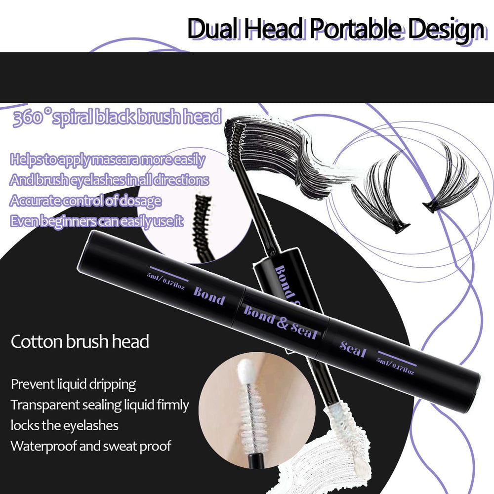 Qiveaory 360-degree spiral brush eases glue application for beginners.