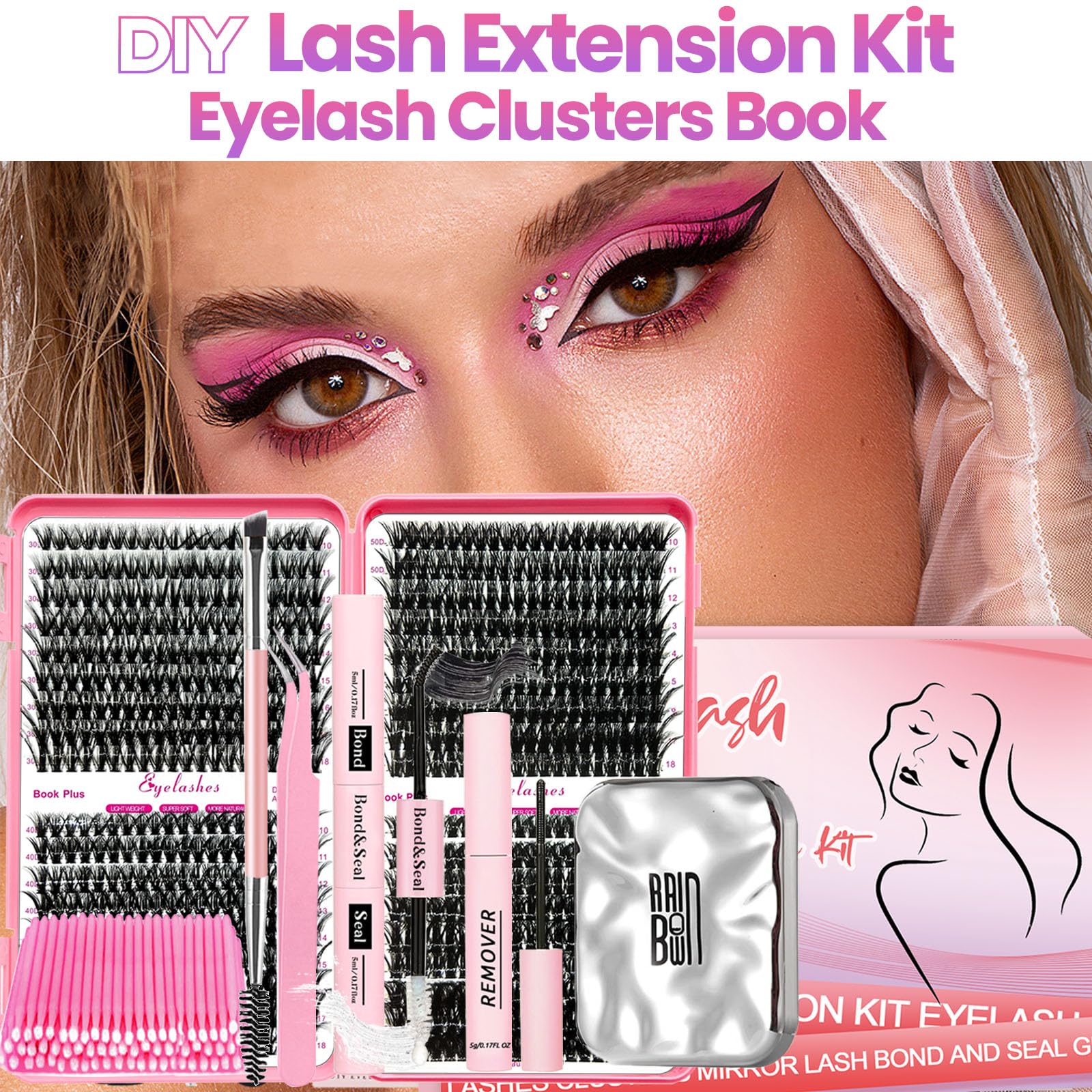 Qiveaory beginner-friendly kit for at-home lash artistry.