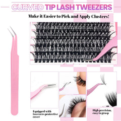 Qiveaory eyelash remover and tweezers simplify removal and precise handling.