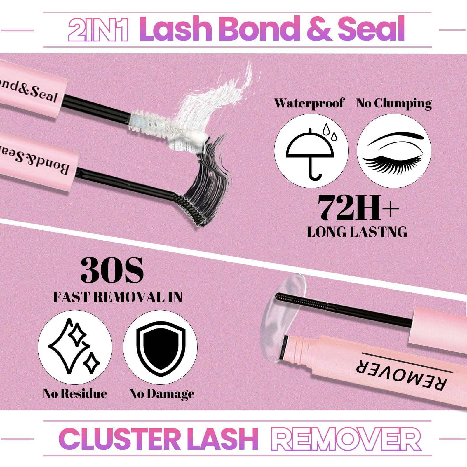 Qiveaory eyelash remover helps gentle cleanup after wear.