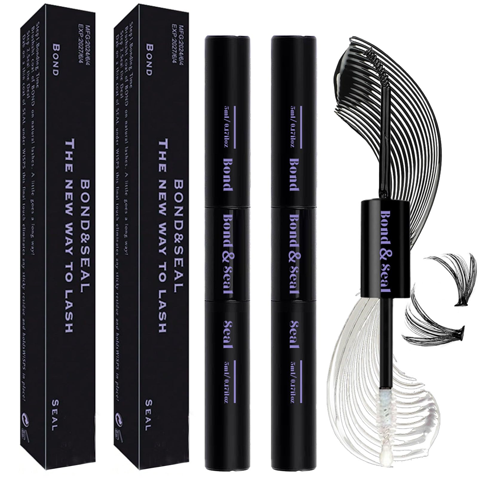 Qiveaory lash bond and seal kit compact pack for quick, portable lash application.