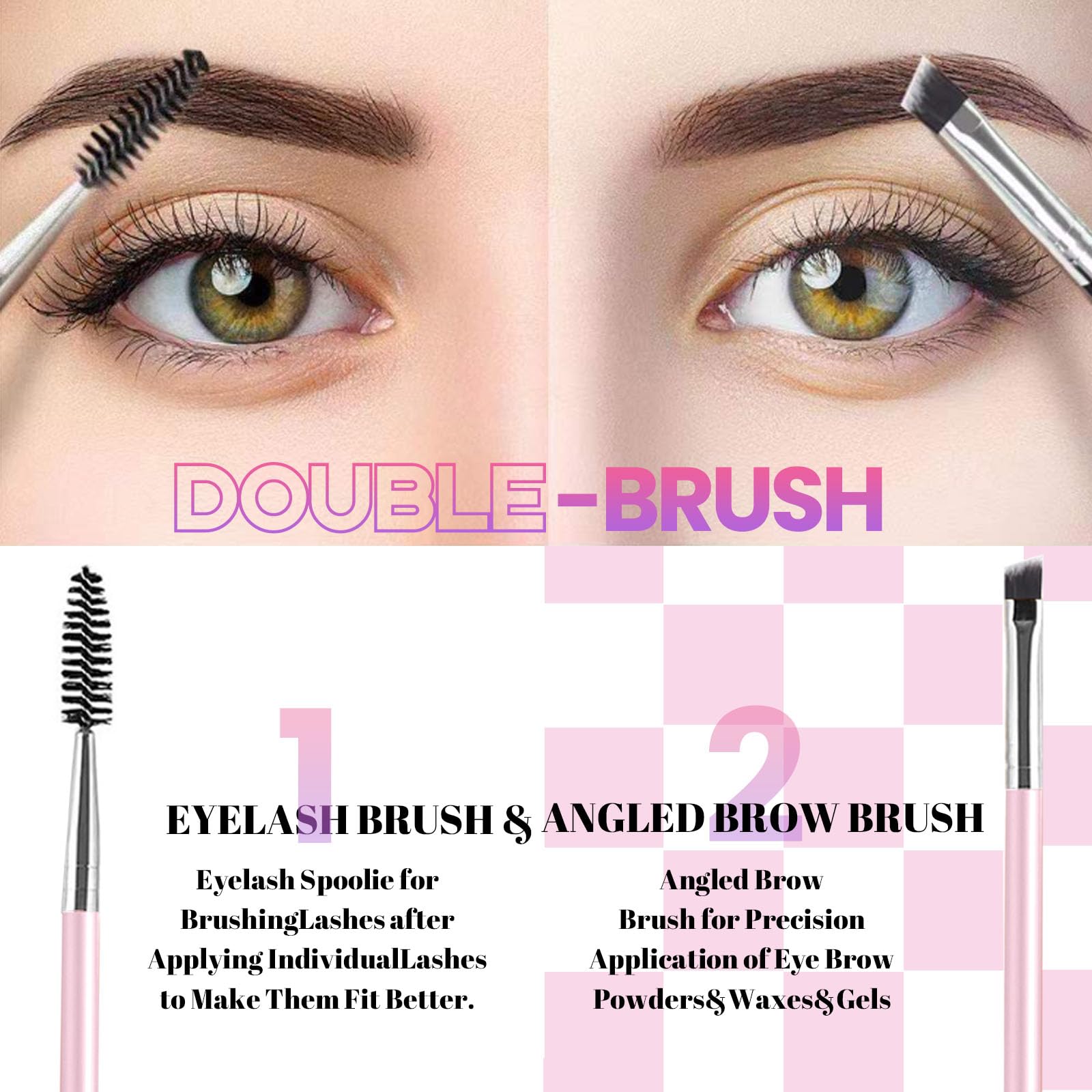 Qiveaory reusable eyelash brushes ensure smooth application.