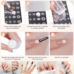 Qivorimith DIY nail art at home with stamping and brushes