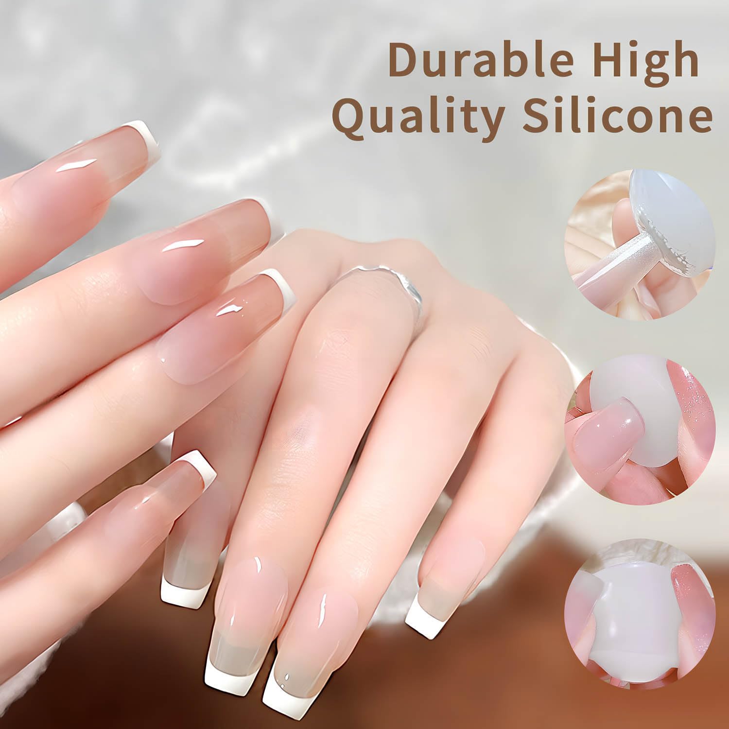 Qivorimith black French tip tool kit for stylish manicure ideas