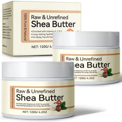 QJCWXIAOX 2-pack shea butter jars for convenient DIY hydration.