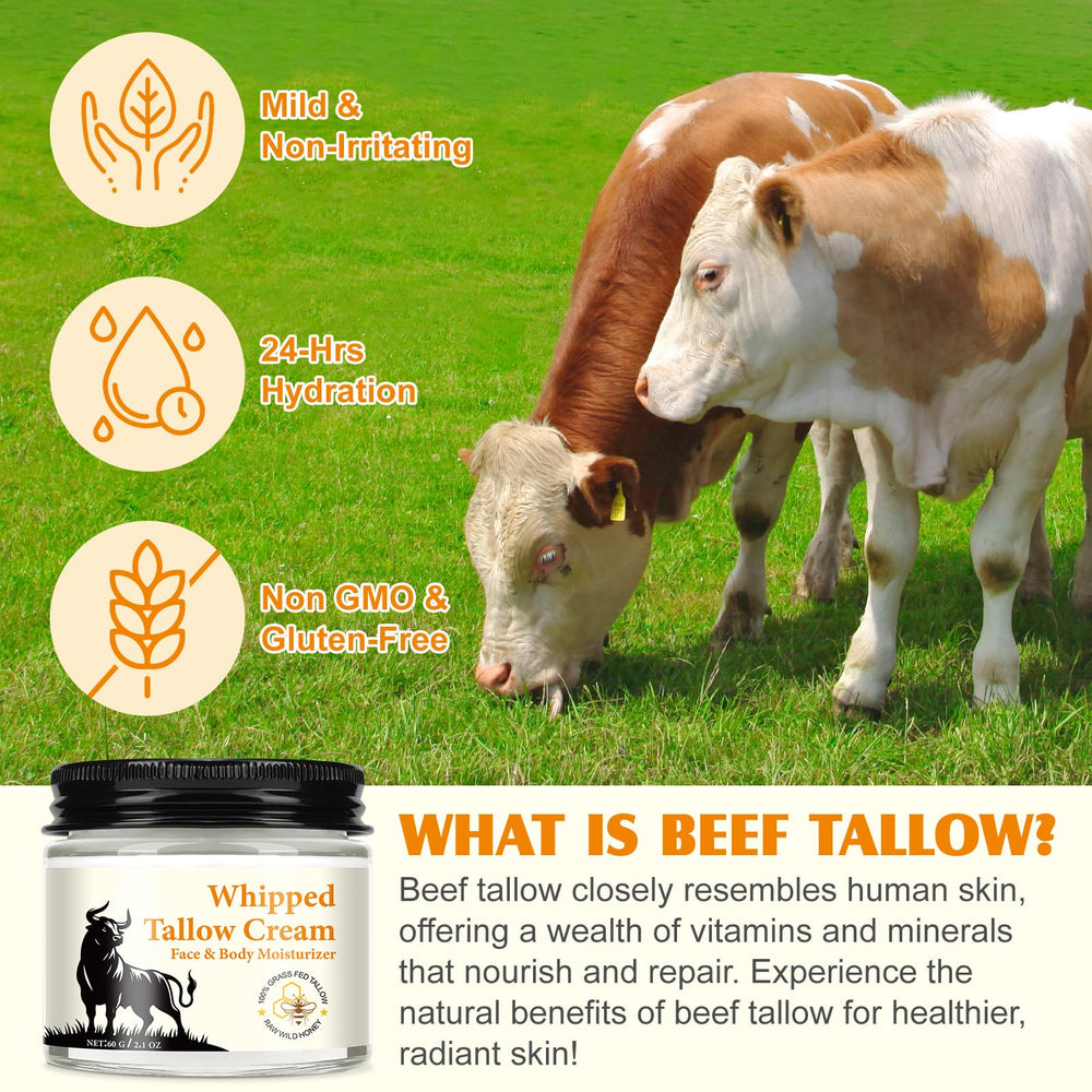 QJCWXIAOX Beef Tallow Honey Cream for lips provides soft, protective care.