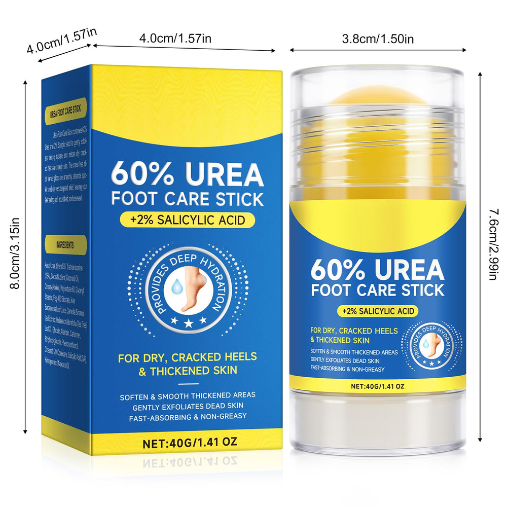 QJCWXIAOX Urea Foot Care Stick closeup application for targeted crack care.