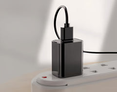 Qjin compact wall plug adapter, ideal for travel and bathroom use