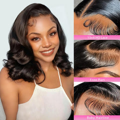 Qmaple Bob Wig 13x4 lace closure with pre-plucked hairline and soft knots.