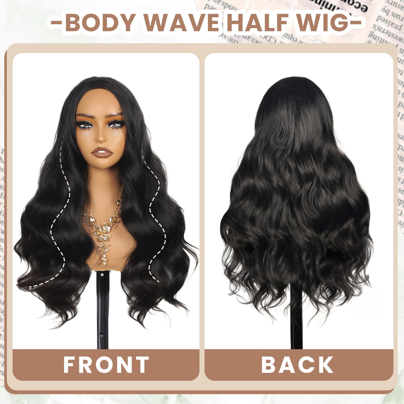 Qmaple 3-in-1 half wig braids style options for versatile looks