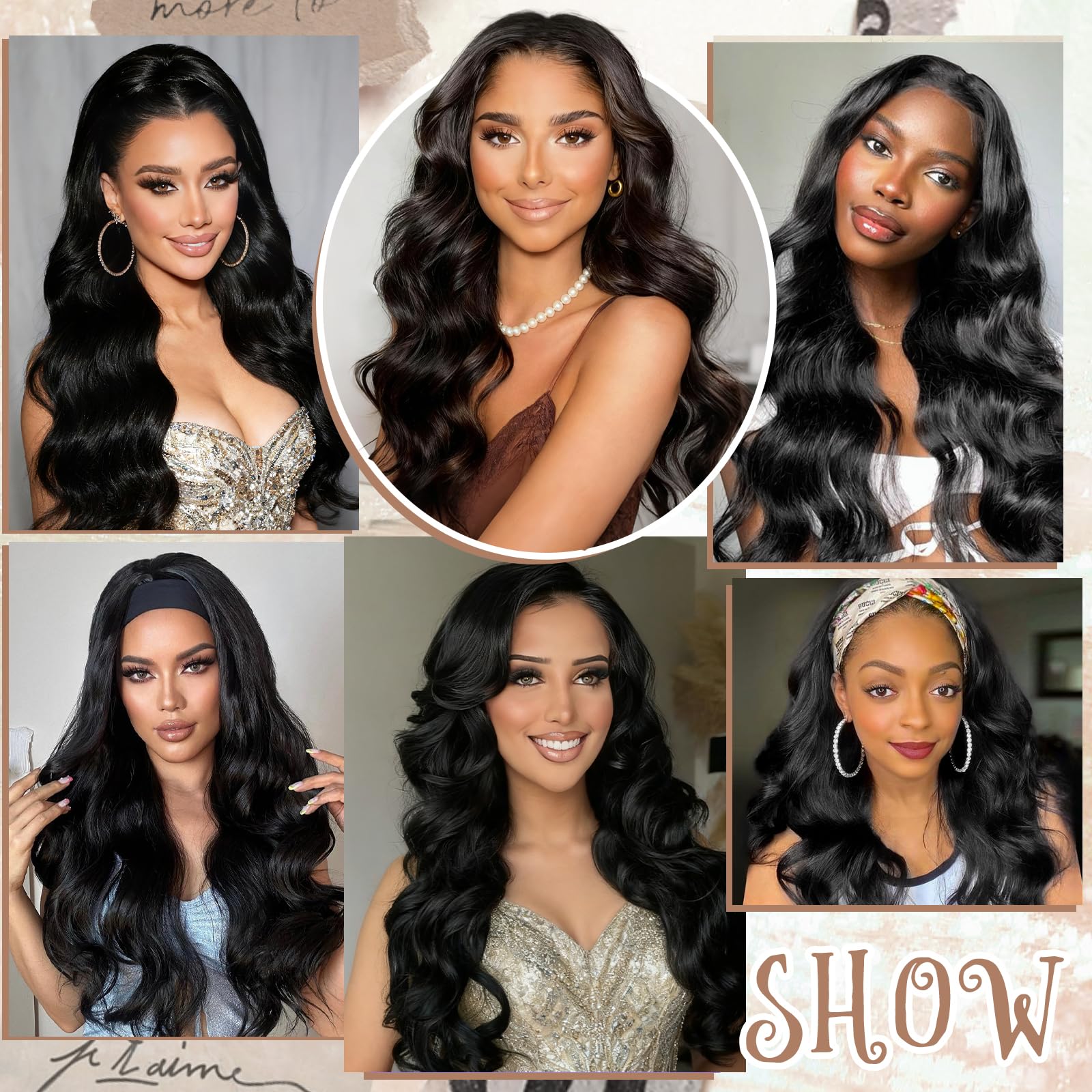 Qmaple 24-inch black wig for bold everyday styling
