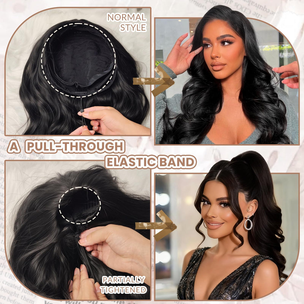Qmaple daily-use wig showing headband style for versatile looks