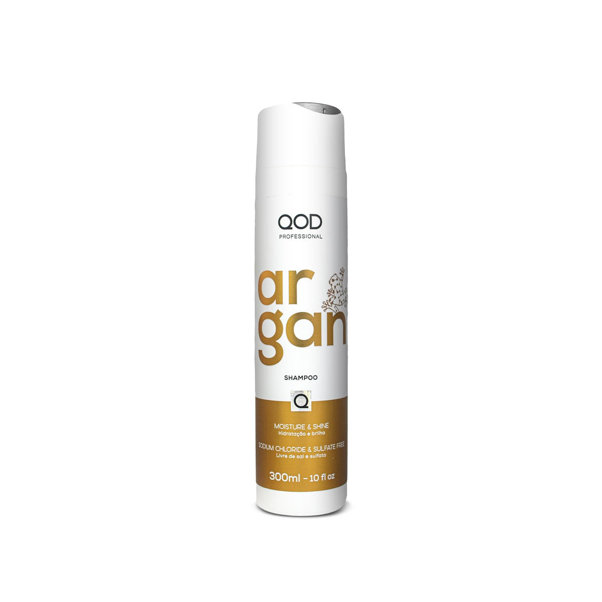 QoD PRO Argan Shampoo bottle highlights premium formula for daily care