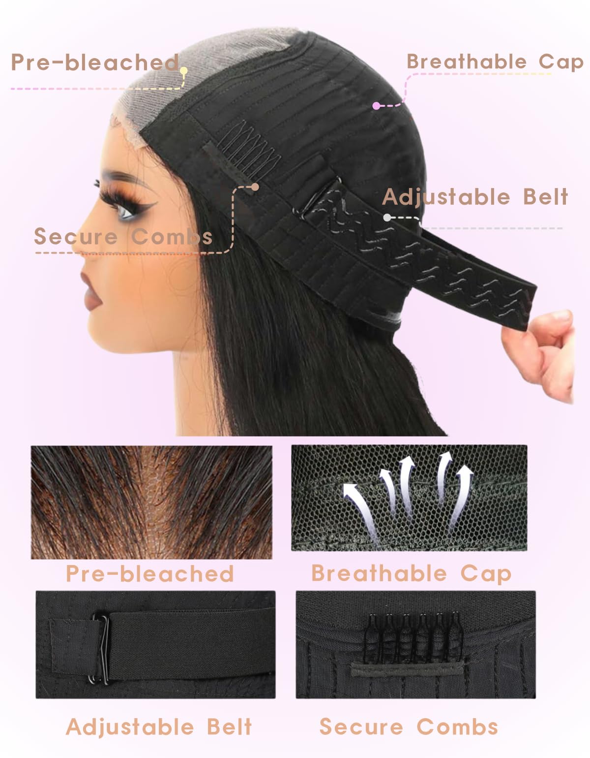 Qokyku lightly bleached knots on Brazilian virgin hair