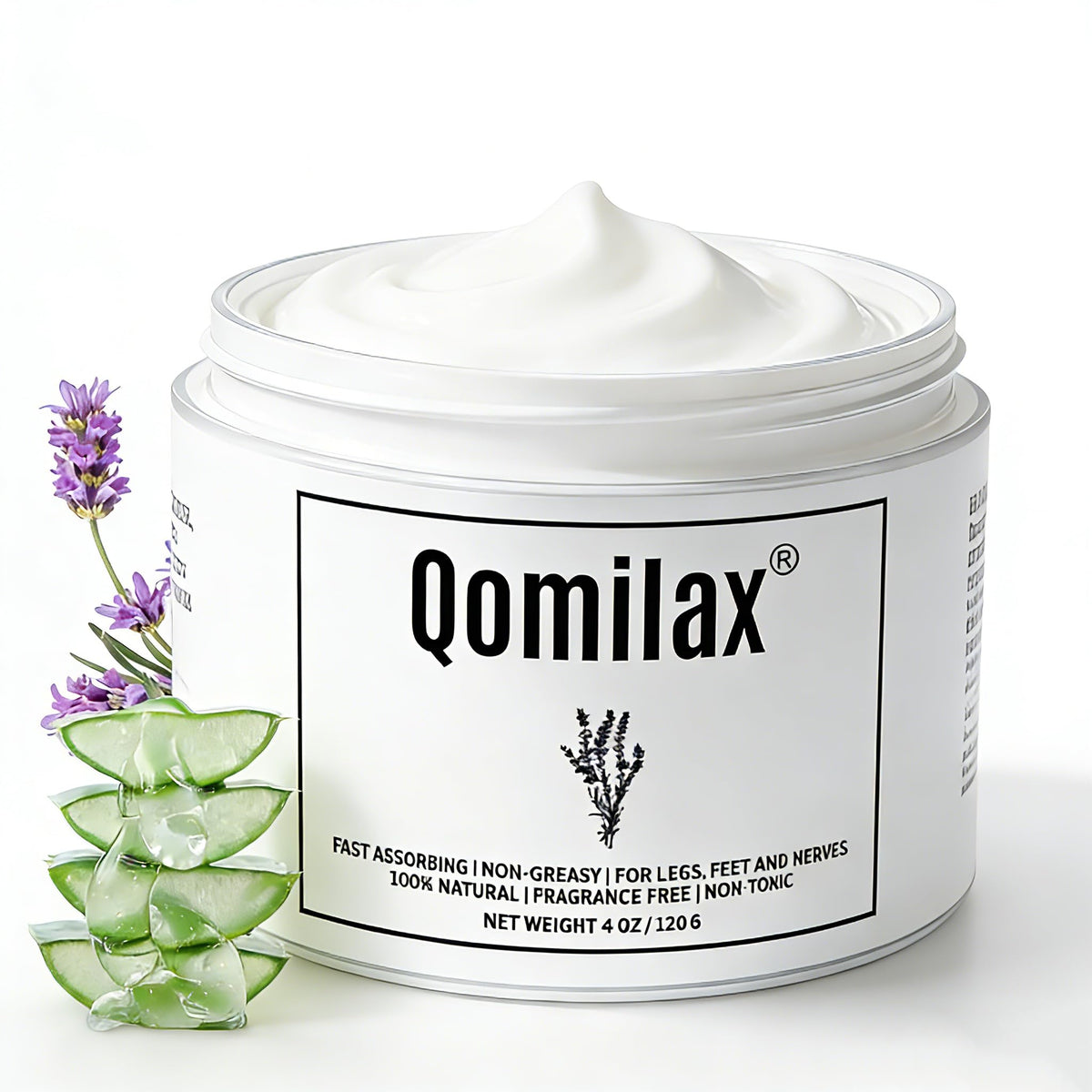 Qomilax Neuropathy Cream Mama Oasis packaging showing family-friendly design