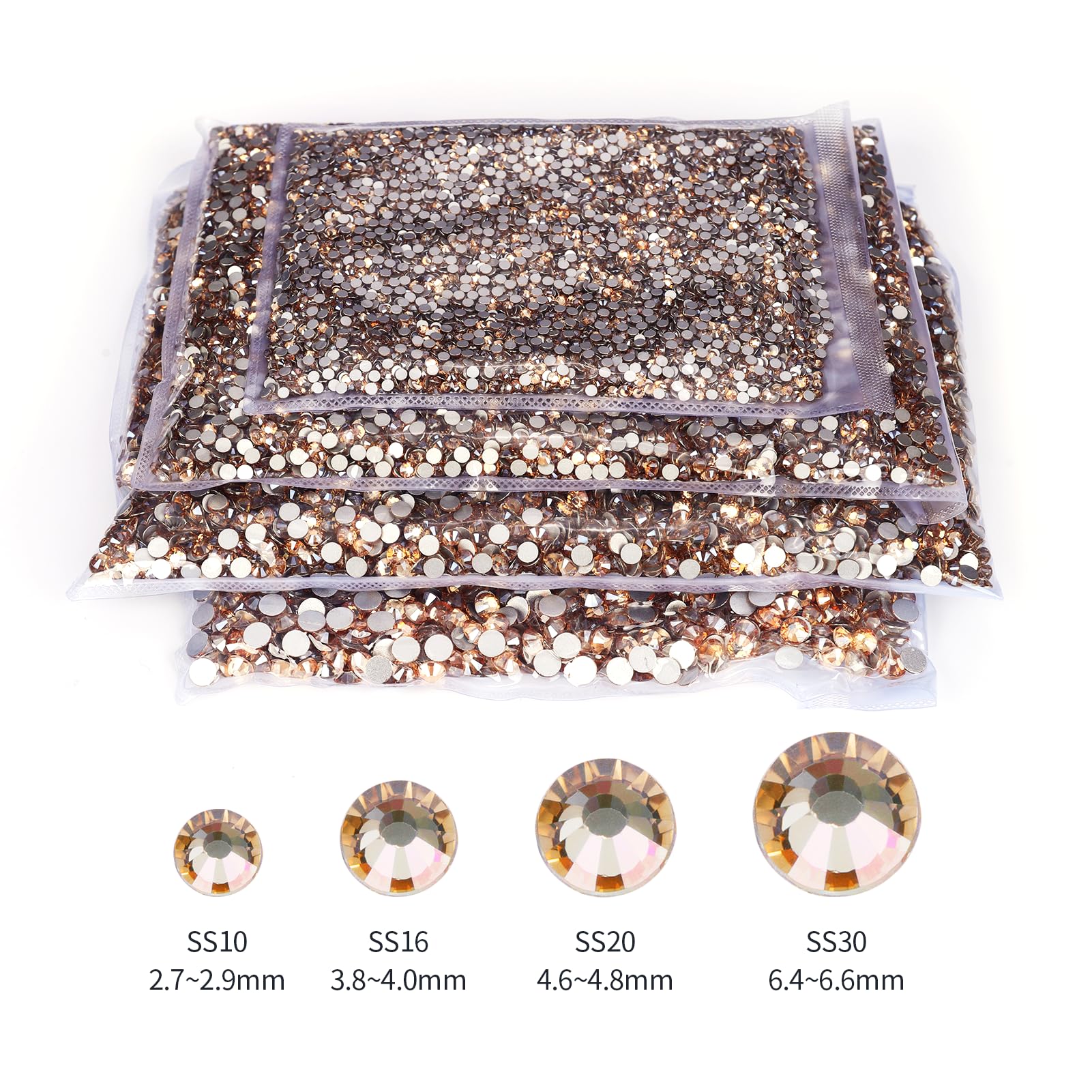 QPRETTY DU flat-back rhinestones designed for glue on shoes and accessories.