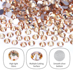 QPRETTY DU Golden Shadow glass gems brighten jewelry embellishments.