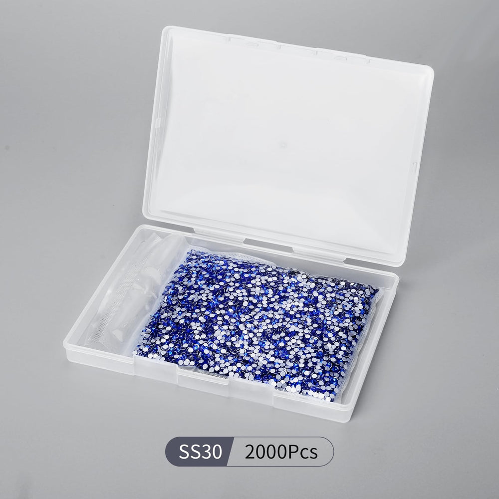 QPRETTY DU royal blue rhinestones embellishing jewelry or accessories.