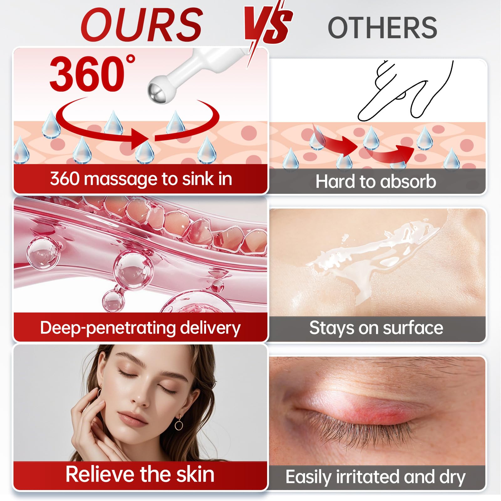 QQE Eye Serum under-eye puffiness reduction and brightening use case