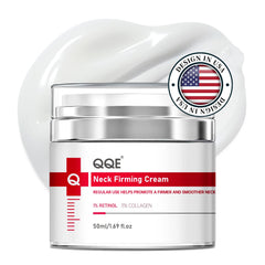 QQE Neck Firming Cream bottle front view highlights premium hydration