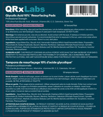 QRxLabs Glycolic Acid Pads textured pad up close for professional-grade exfoliation