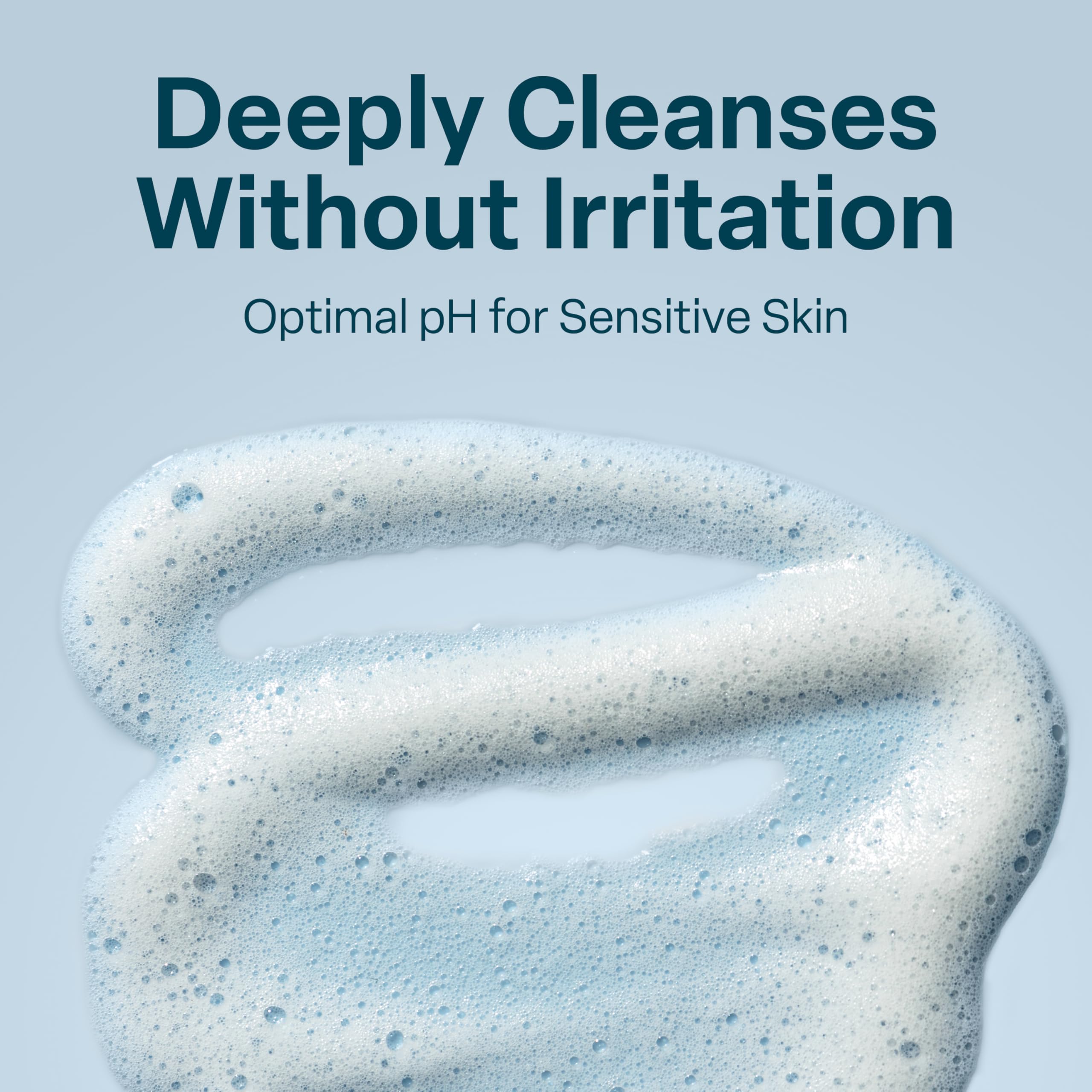 QRxLabs Glycolic Face Wash hand application for easy self-care routine.
