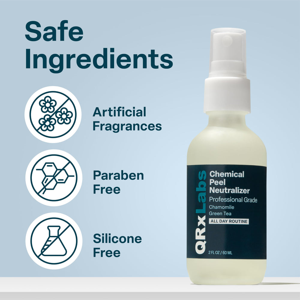 QRxLabs hydrating mist on clean skin conveys refreshing feel