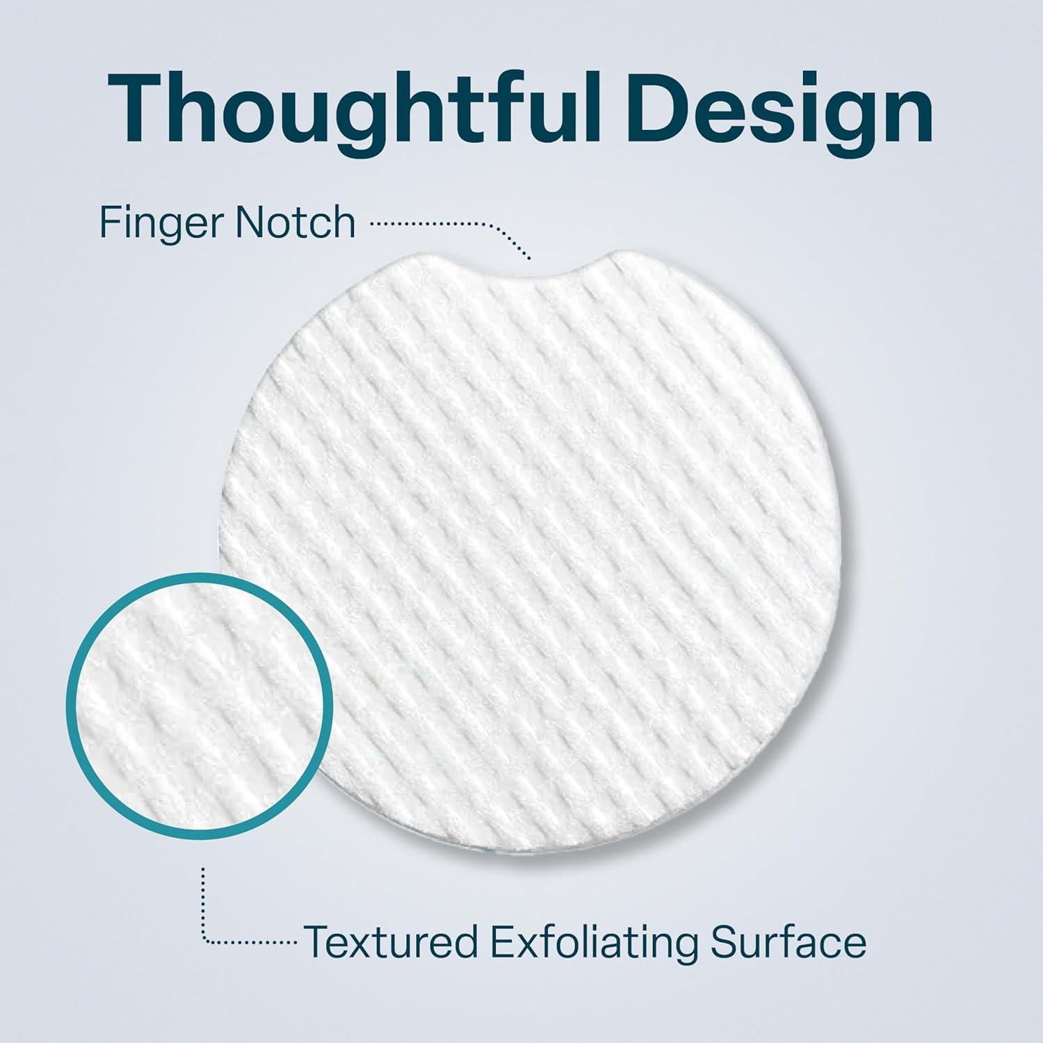 QRxLabs non-woven pad texture close-up shows professional quality exfoliation.