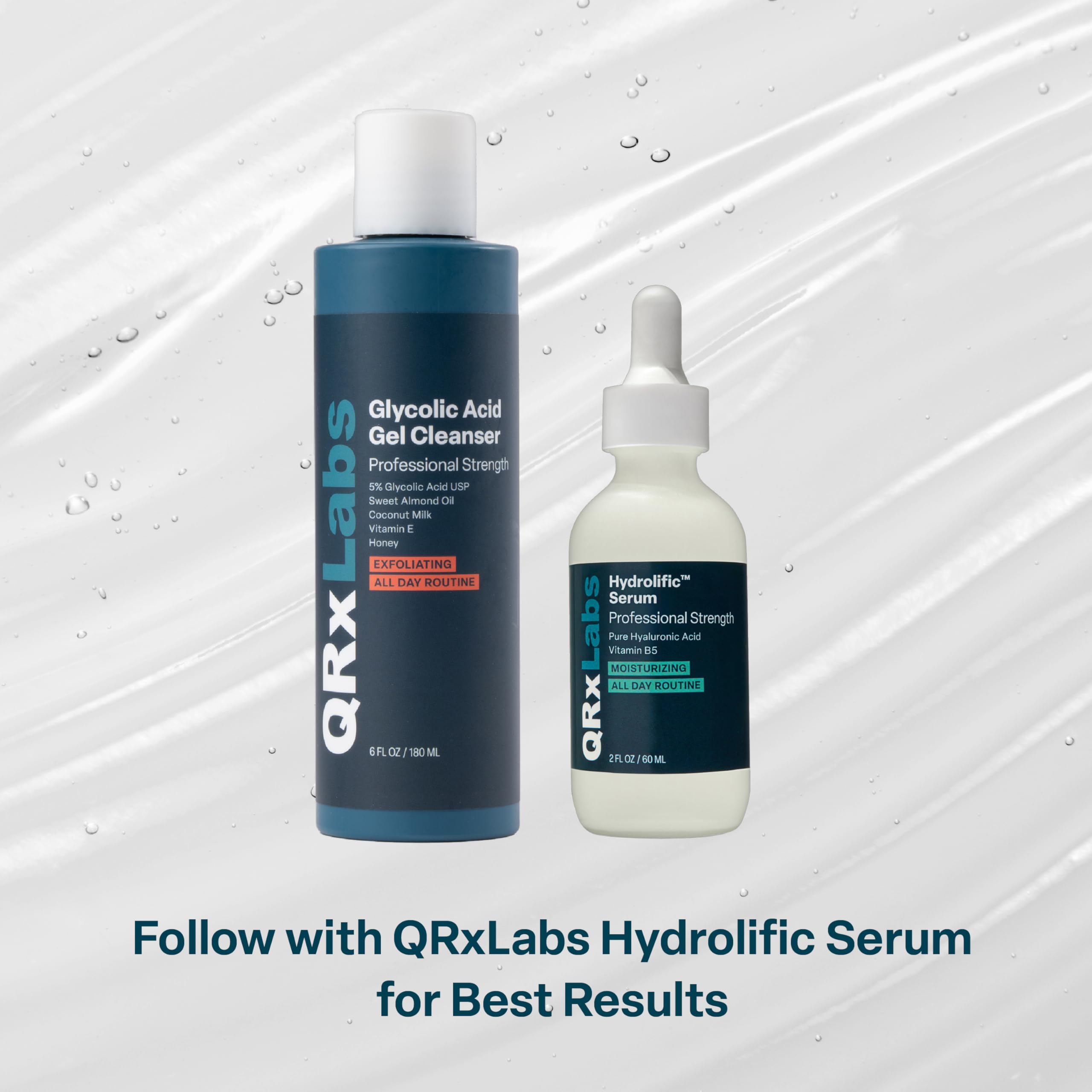 QRxLabs Oil control cleanser action reduces shine during the day.