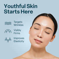 QRxLabs Peptide Complex Serum pump top close-up highlighting fragrance-free formula.