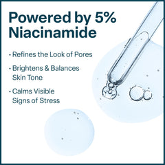 QRxLabs retinol-niacinamide serum on skin for even tone and clarity.