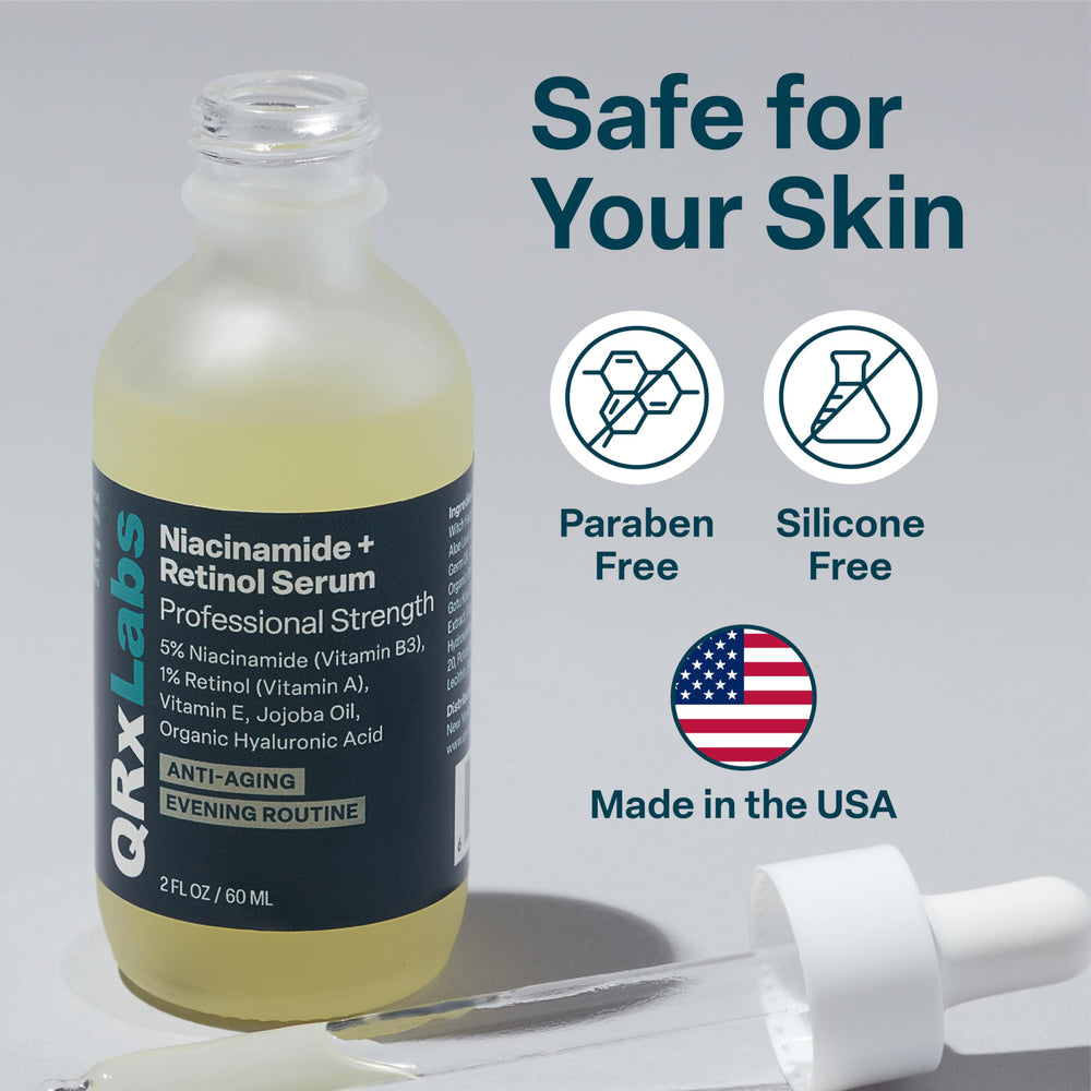 QRxLabs vitamin E and jojoba oil hydration on the skin.