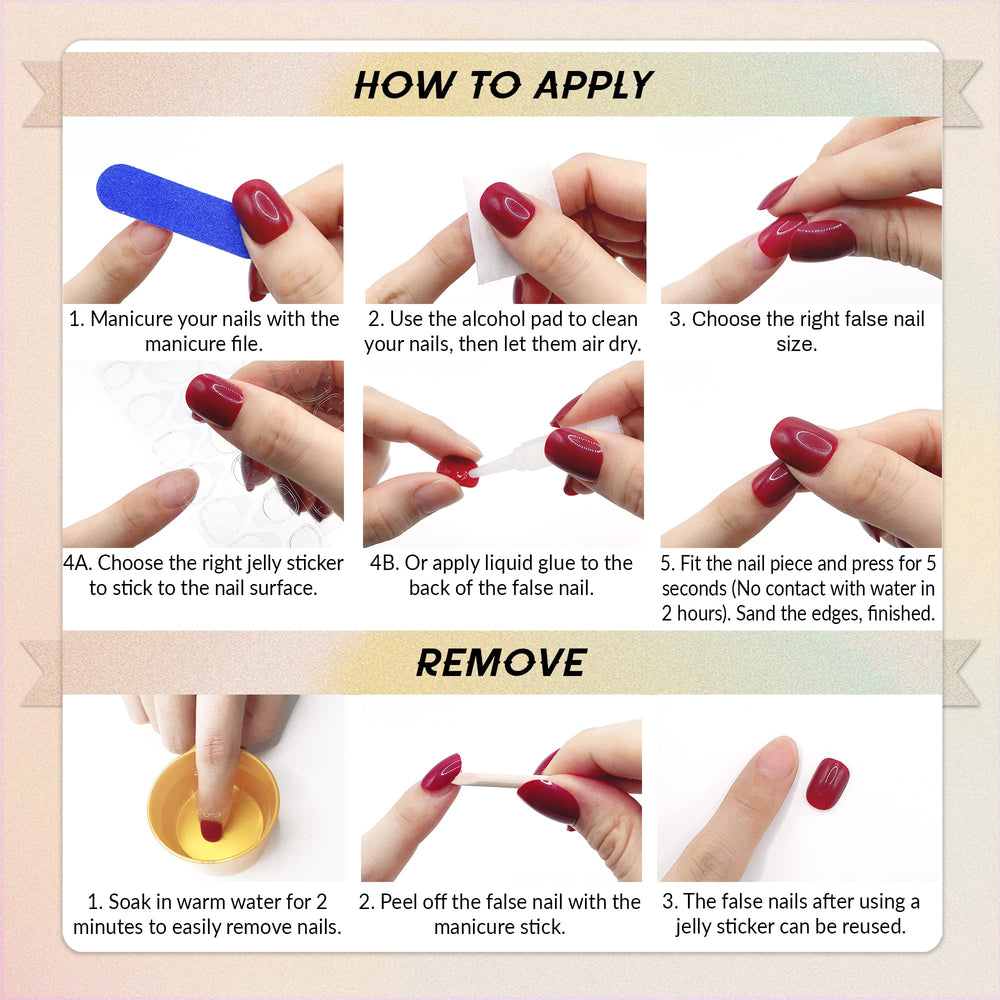 Qsnidy Ballerina nails size chart shows 12 options