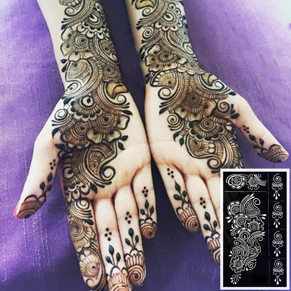 QSTOHENA DIY body art stencil kit for creative temporary tattoos
