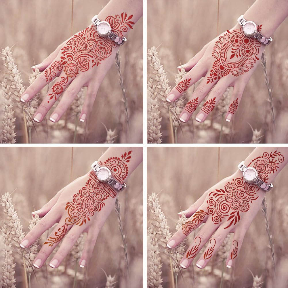 QSTOHENA PVC henna stencil material offers durable templates