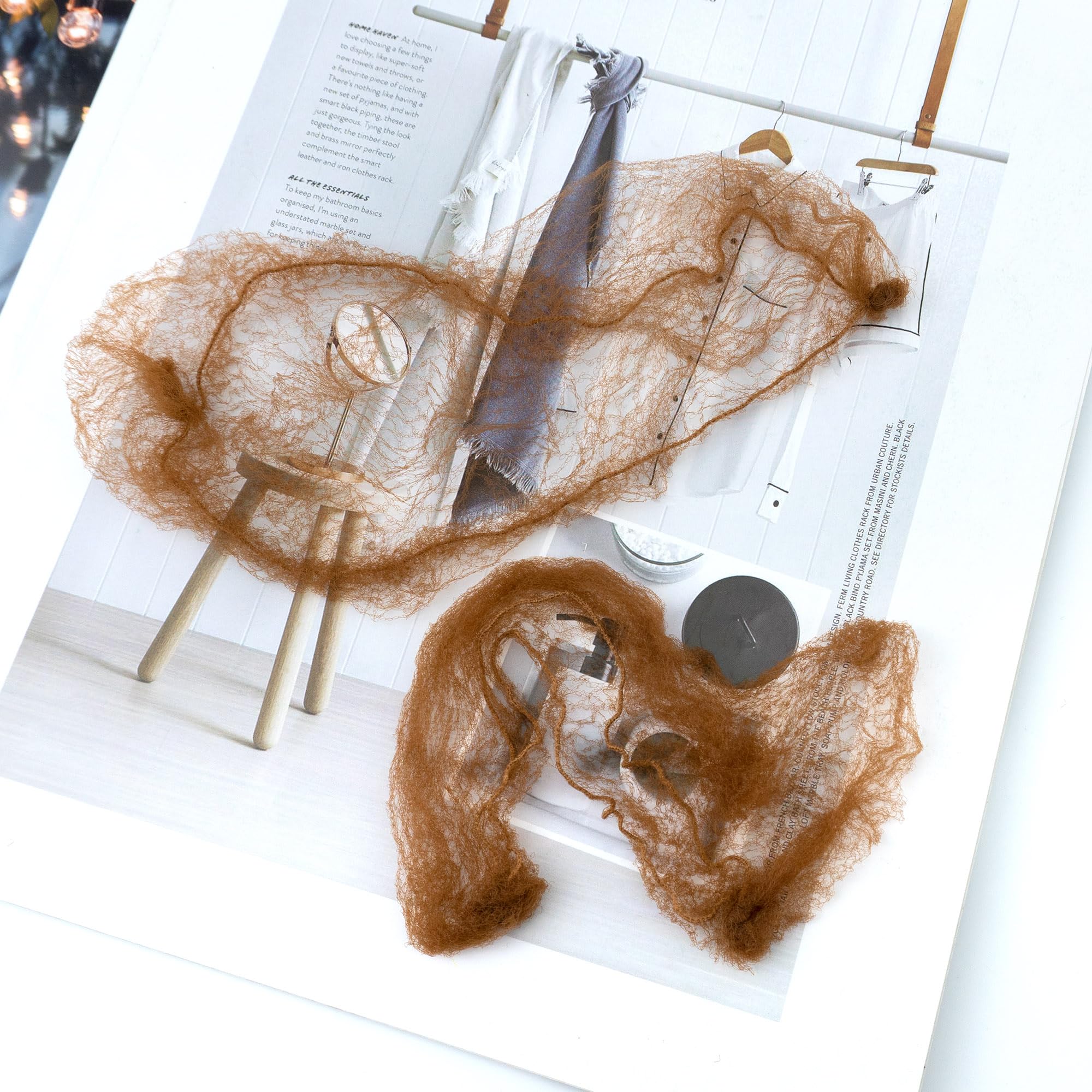 Quacc brown hair nets ideal for sleeping or cooking tasks