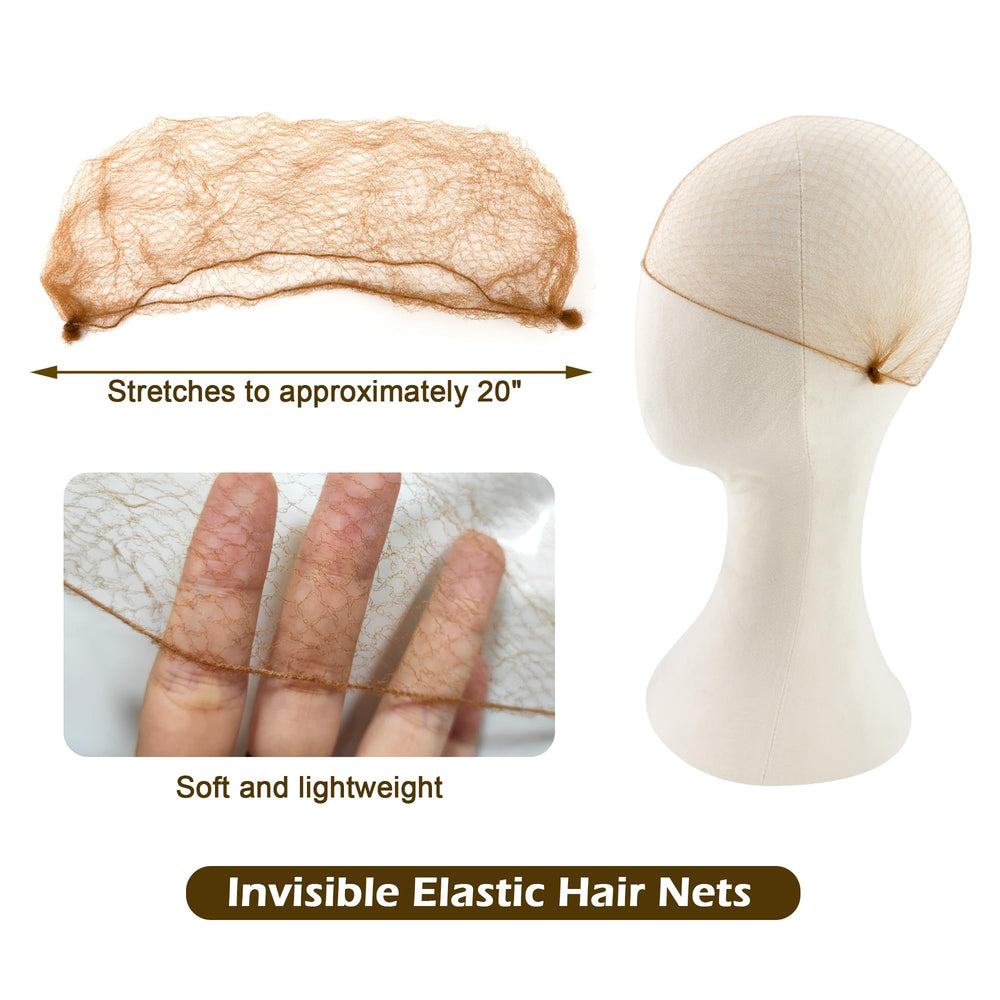 Quacc stretchy polyester fabric hair net keeps hair secure and comfortable