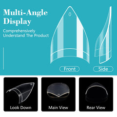 Quaferen pointed stiletto nails enable dramatic looks with simple application