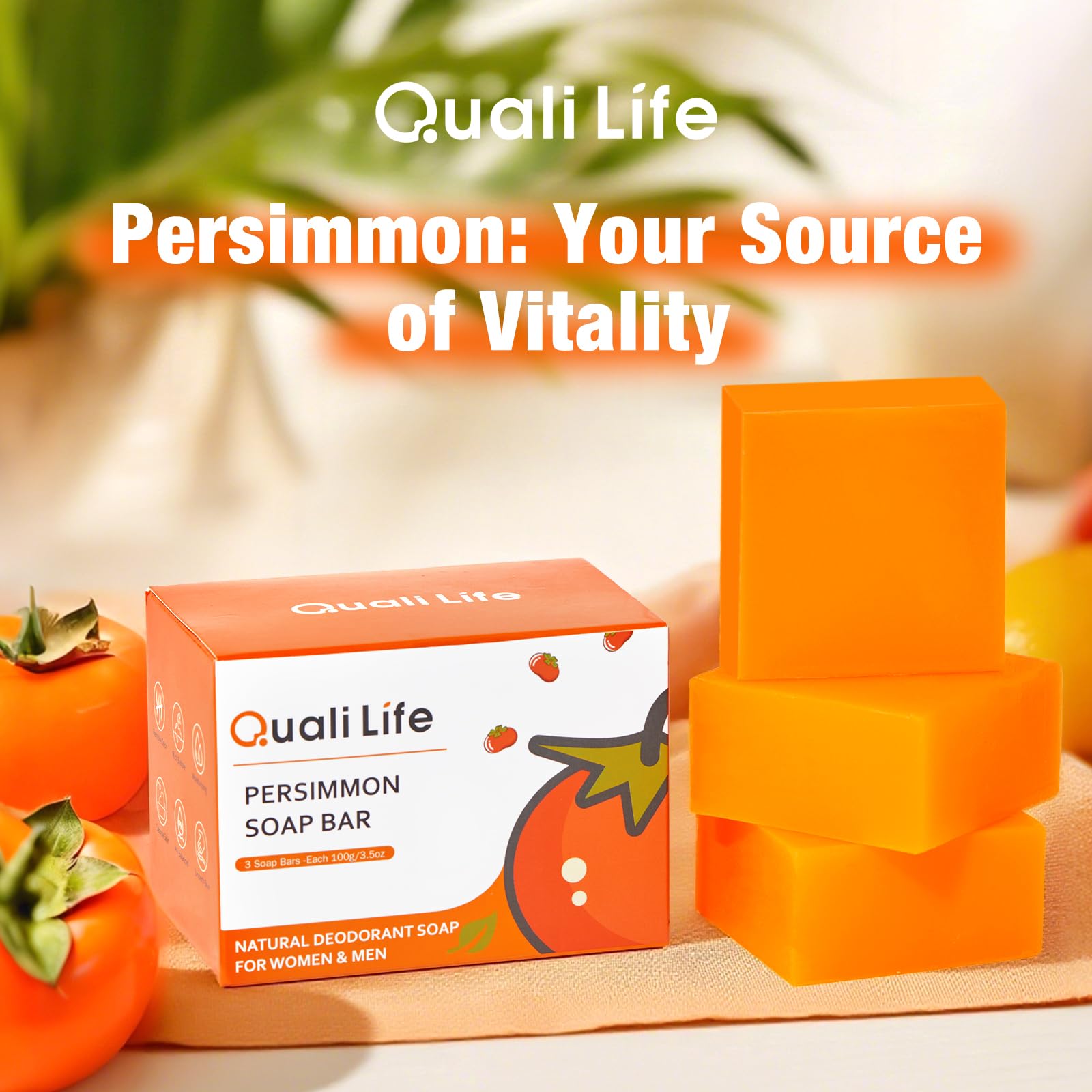 QualiLife Persimmon Bar handcrafted in small batches for consistent freshness