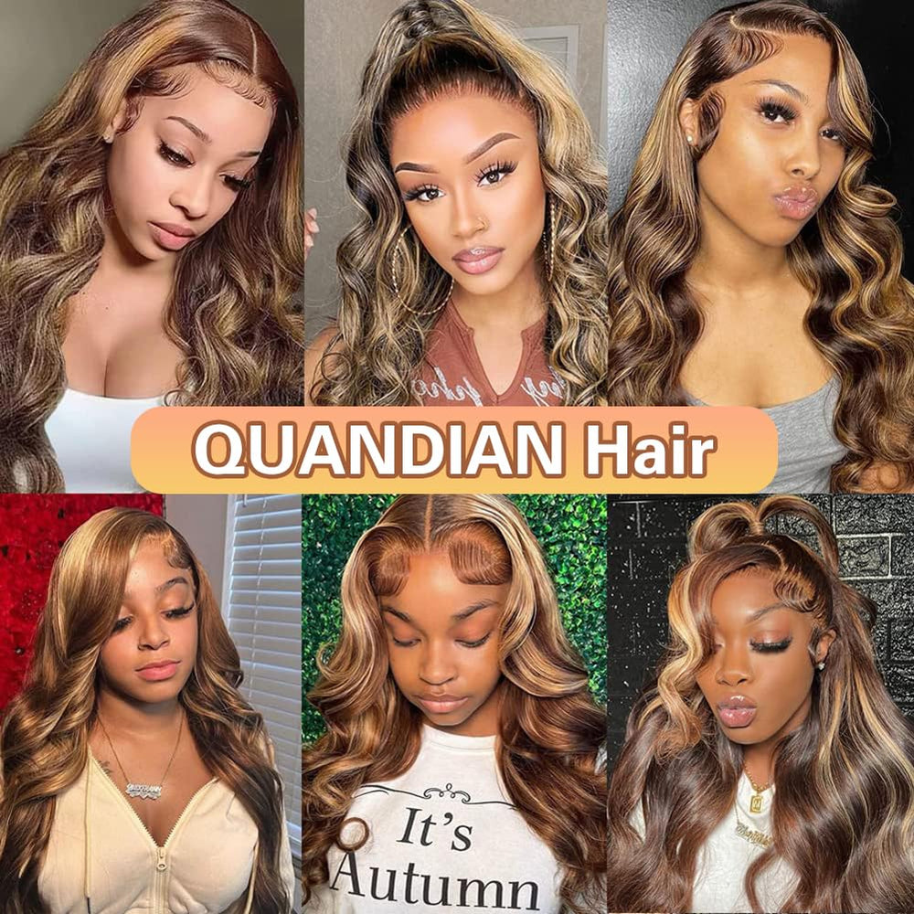 QUANDIAN glueless cap with adjustable straps ensures secure, comfortable fit.