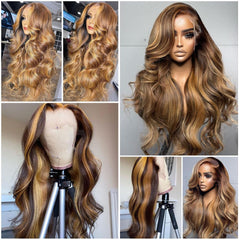QUANDIAN HD transparent Swiss lace front offers breathable wear and believable hairline.