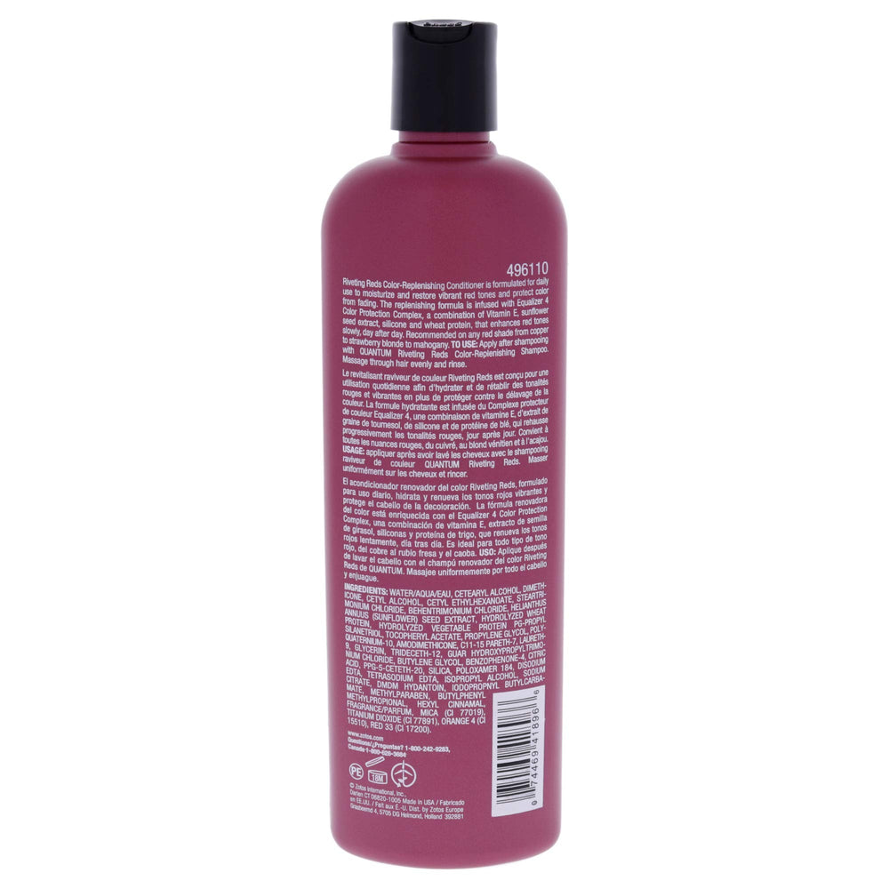 Quantum Riveting Reds packaging highlights color protection for red hair routines.