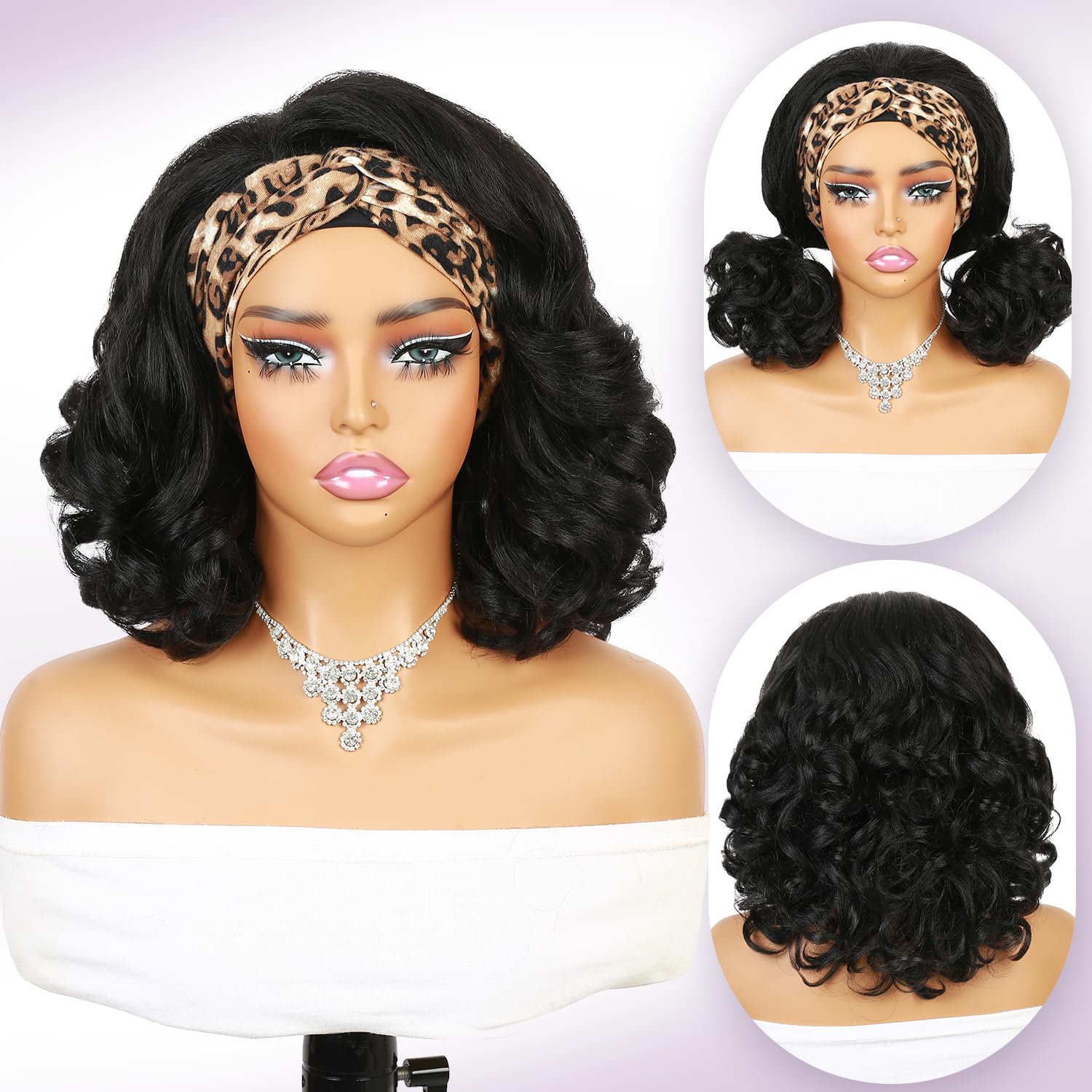 Quantum Love curly-ends wig texture shows soft, tangle-free synthetic fibers.
